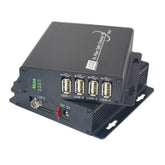 4 port USB2.0 over Fiber Extender, USB Fiber optical converters adapter splitter, Singlemode single fiber up 250m and Multimode up 250m, for U disk, Printer, Scanner A set